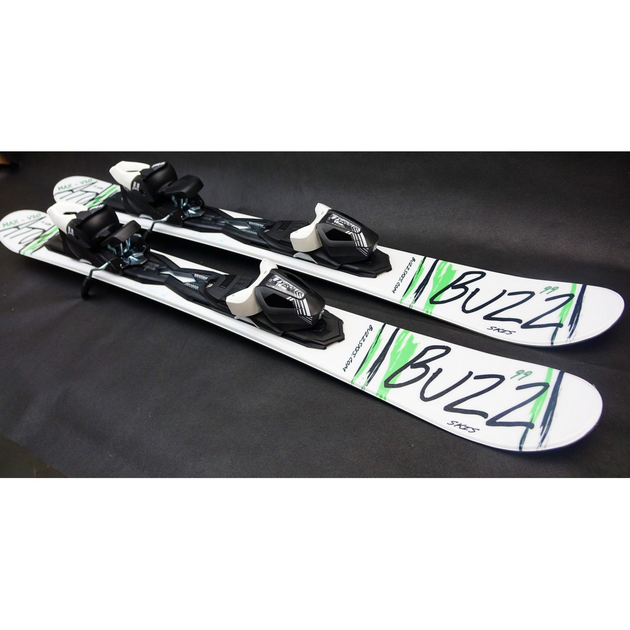 Buzz Atom MAX WHITE/LIME 99cms Snow Blade Ski Bindings