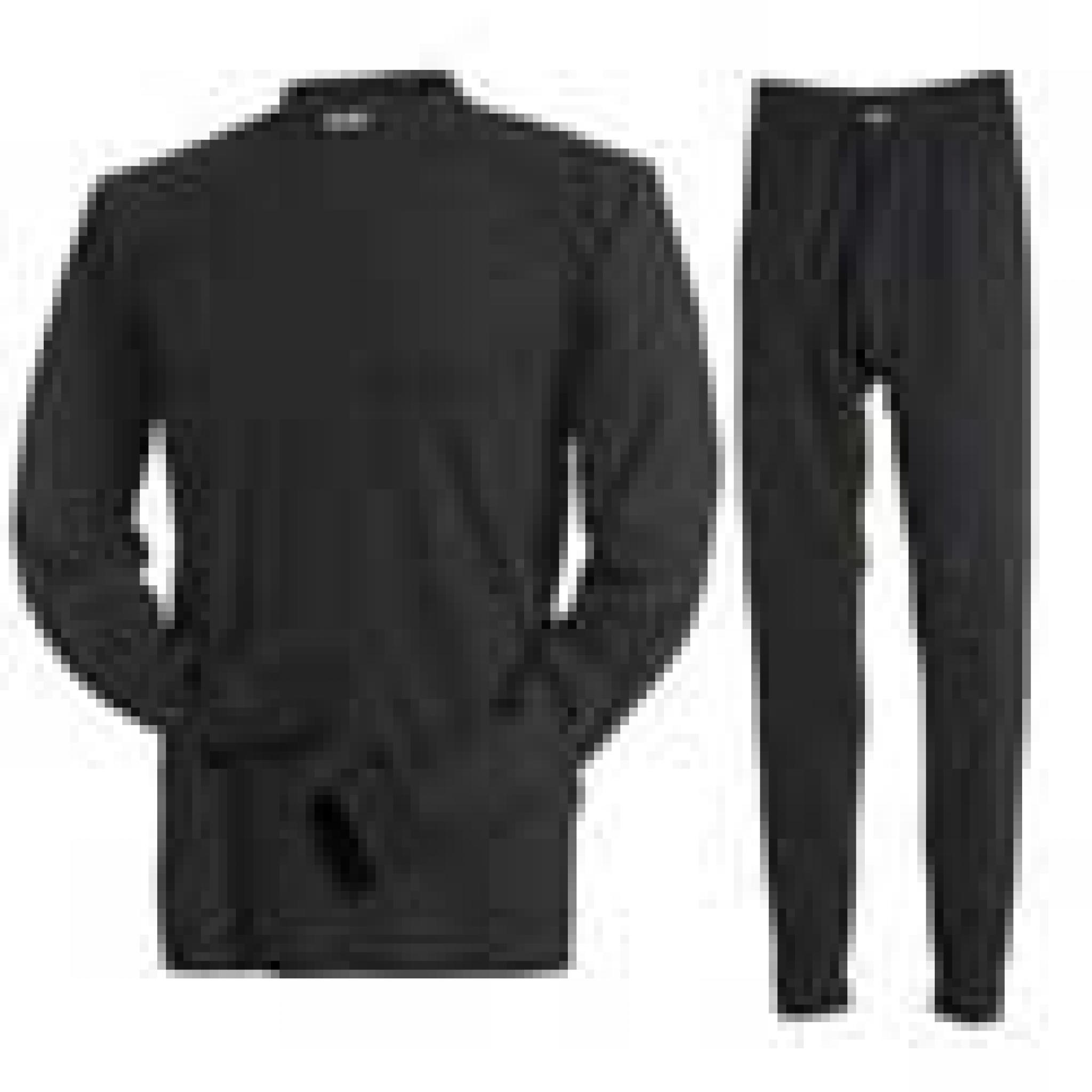 Mens Five Seasons Superman Thermal Base Layer Set BLACK