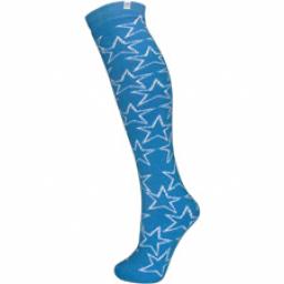 pattern-hearts-stripe-skulls-snowflakes-ski-tube-socks-60cms-adult-2-pack-freepost-uk-choose-design-blue-with-stars-[2]-