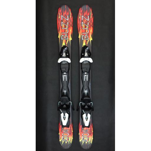 Buzz Atom FIRE 99cms Ski blade Snow Ski with TYROLIA Release Bindings