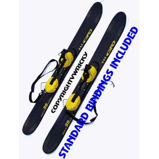 GPO "Hot Stamp" 99cms SNOW BLADE Mini Skis with NON RELEASE Bindings (ex-display)