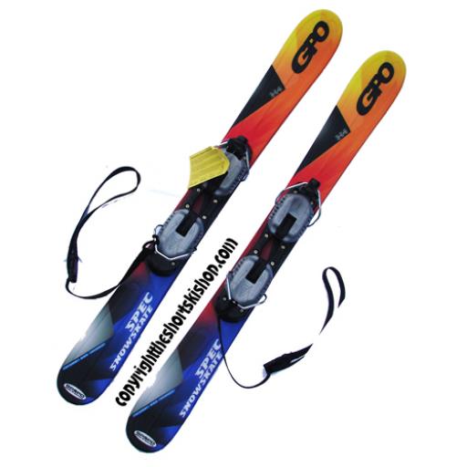 GPO "SPEC" 99cms Snowblade style Mini skis with Bindings (GASPO)