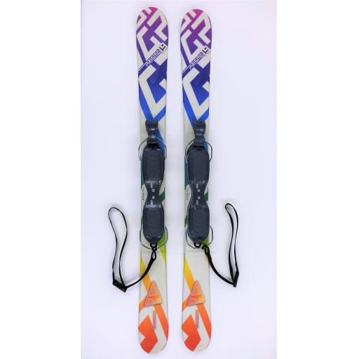 GPO 119 PRISMA SKI BLADES with GC-701 Release Bindings 119cms short skis