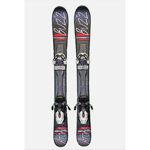 Buzz Max V12 Black/Red 99cms Snow Blade Ski with TYROLIA Bindings JUST ARRIVED