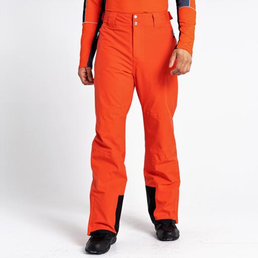 Mens Dare2b ACHIEVE II INFRARED RED Orange Soft Shell Ski Pant- REG LEG