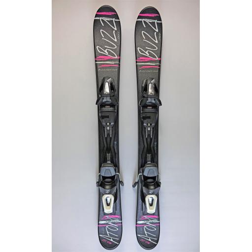 Buzz Atom V12 Black/Pink 99cms Snow Blade Ski Board c/w Tyrolia Bindings
