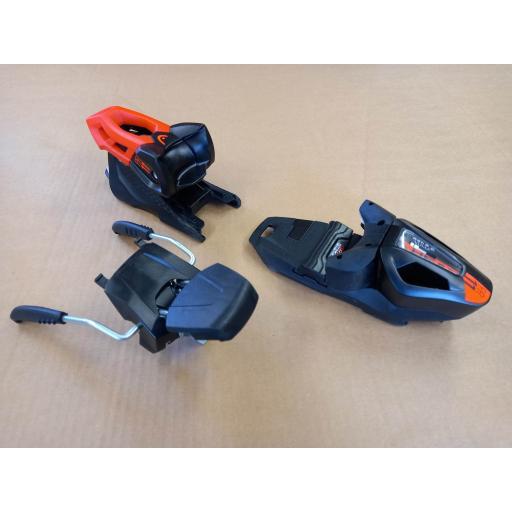 Pair Tyrolia/Head PR11 GW ski binding Black/Red (Toe and Heel piece set ) c/w 85mm brake