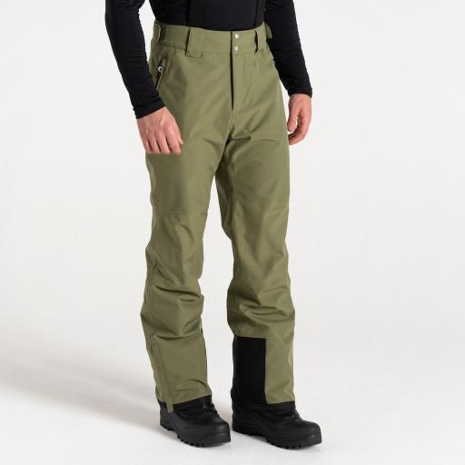 Mens Dare2b ACHIEVE II Olivine Green Soft Shell Ski Pant- REG LEG