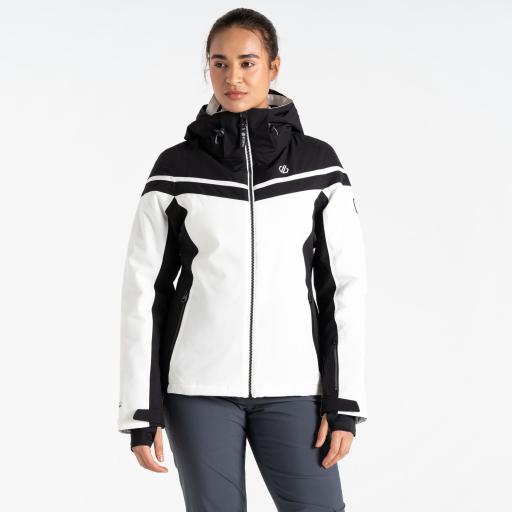 Dare2b Women's Flurry Jacket | Black & White Ski Board Jacket