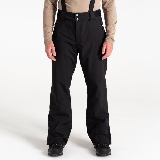 Mens Dare2b ACHIEVE II BLACK Soft Shell Ski Pant- REG LEG