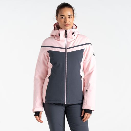 Dare2b Women's Flurry Jacket | Rose Pink & Grey Ski Board Jacket