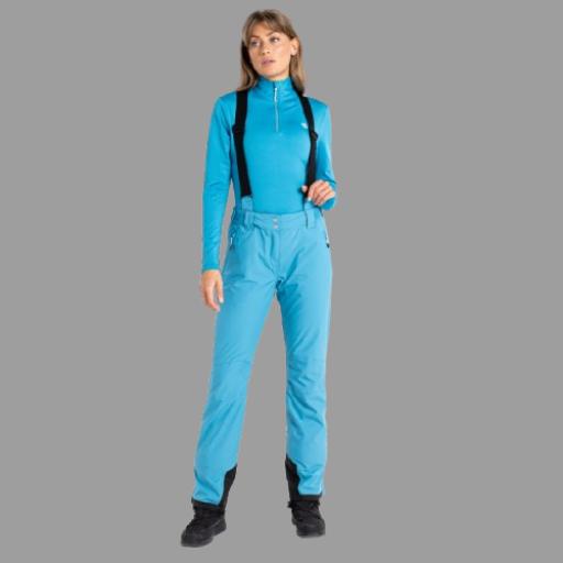 Womens Dare2b EFFUSED II CAPRI BLUE Soft Shell Ski Pant- REG LEG