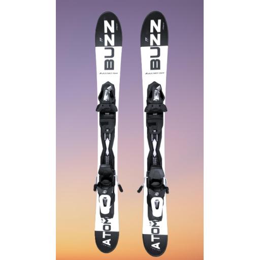 Buzz Noir-Blanc 99cms Snow Blade Ski Boards c/w Tyrolia Bindings -  Restock- Limited Promo Price