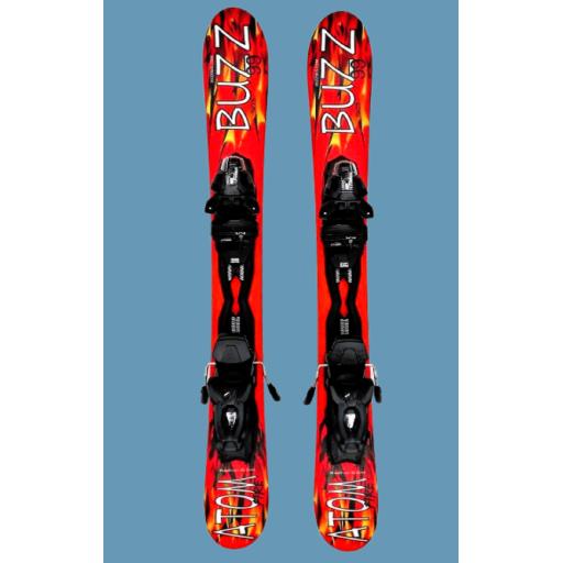 Buzz Fire Red-Hot 99cms Snow Blade Ski Board c/w Tyrolia Bindings -  Low stock