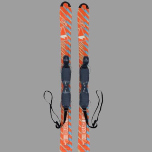 GPO 120 FUN-X SKI BLADES with GC-701 Release Bindings 120cms short skis O