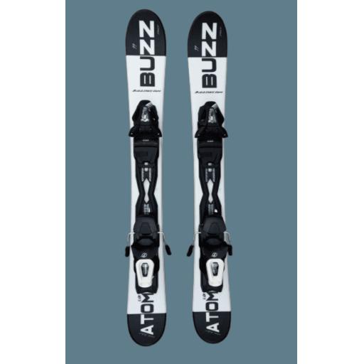 Buzz Noir-Blanc 99cms Snow Blade Ski Boards c/w Tyrolia Bindings -  Restock- Limited Promo Price