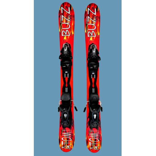 Buzz Fire Red-Hot 99cms Snow Blade Ski Board c/w Tyrolia Bindings -  Low stock