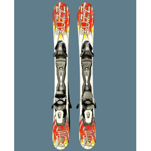 Buzz Fire White-Hot 99cms Snow Blade Ski Boards c/w Tyrolia Bindings -  Low Stock