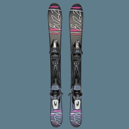 Buzz Atom V12 Black/Pink 99cms Snow Blade Ski Board c/w Tyrolia Bindings - Not many left now!